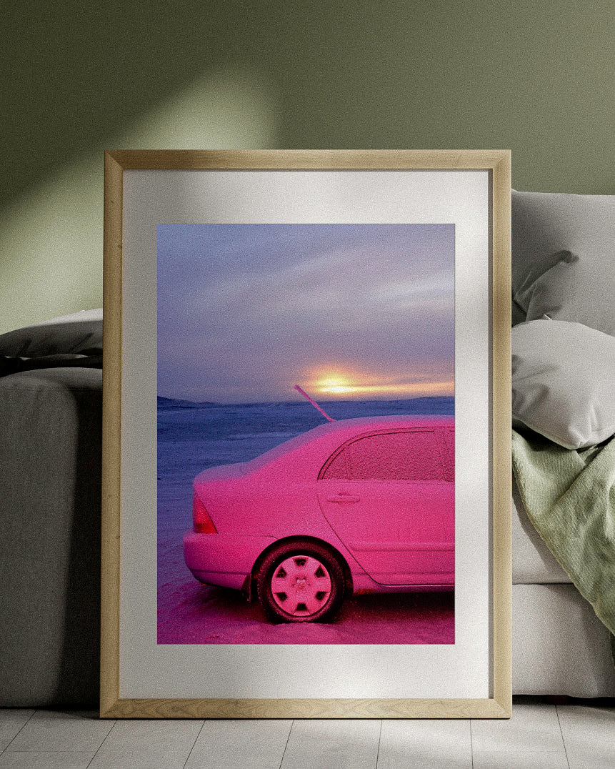 "Pink Car and a Sunrise"